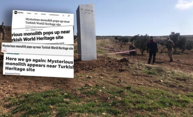 Şanlıurfa'da ortaya çıkan metal monolit Dünya basınında