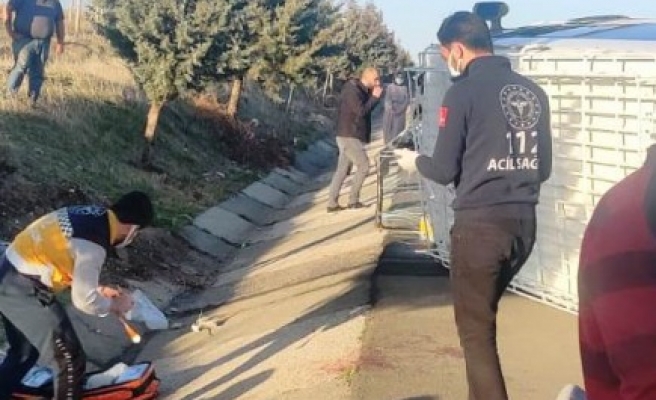 Şanlıurfa'da tarım işçileri taşıyan minibüs devrildi: 15 yaralı (EK)
