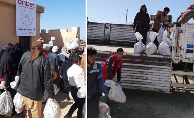 Suriyeli 400 aileye gıda yardımında bulunuldu