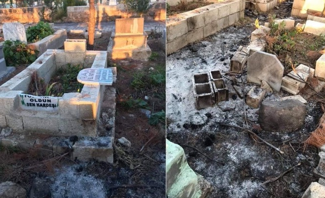 Suruç’ta mezarlığa zarar verildi