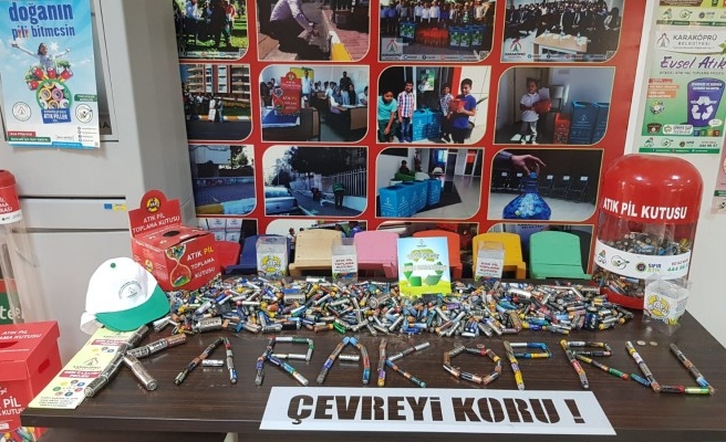 Karaköprü'de atık piller geri dönüşüme kazandırılıyor