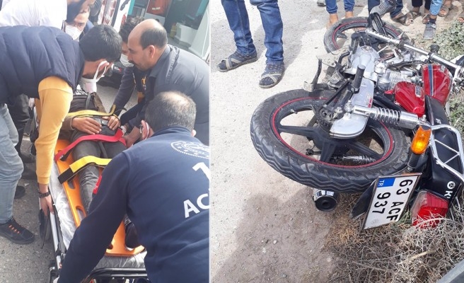 Şanlıurfa’da motosiklet kamyonete çarptı