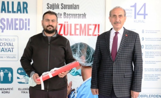 Başkan Yalçınkaya'dan sağlık çalışanlarına ziyaret