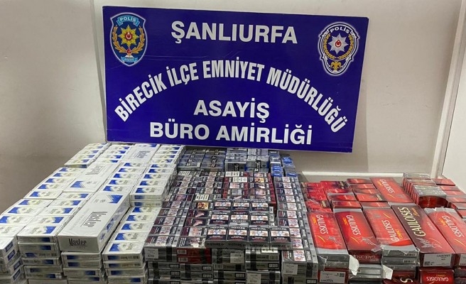 Şanlıurfa'da bin 760 paket kaçak sigaraya el konuldu