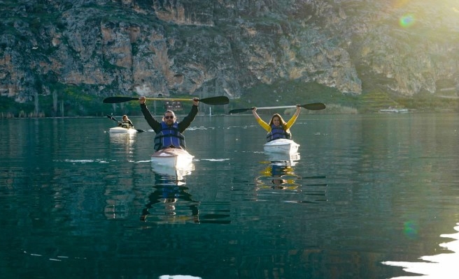 Halfeti'de turizm canlanıyor... Su sporları başladı!