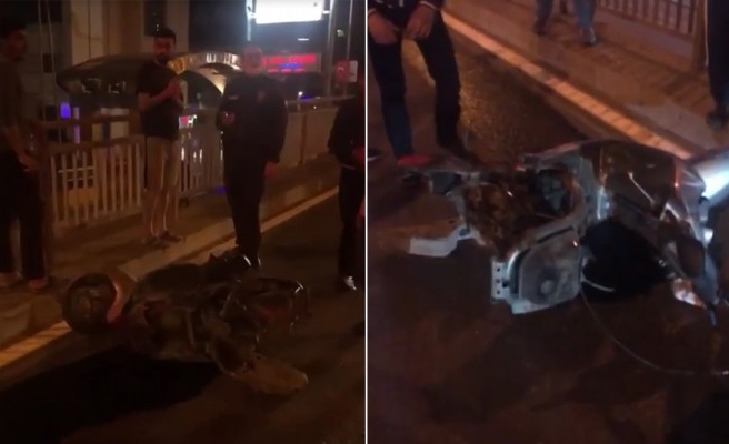 Otomobil motosiklete çarptı: 1 ölü