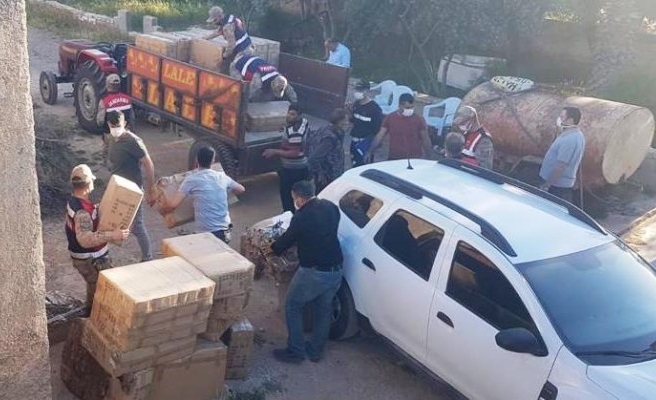 Şanlıurfa'da kaçak 128 bin makaron ele geçirildi