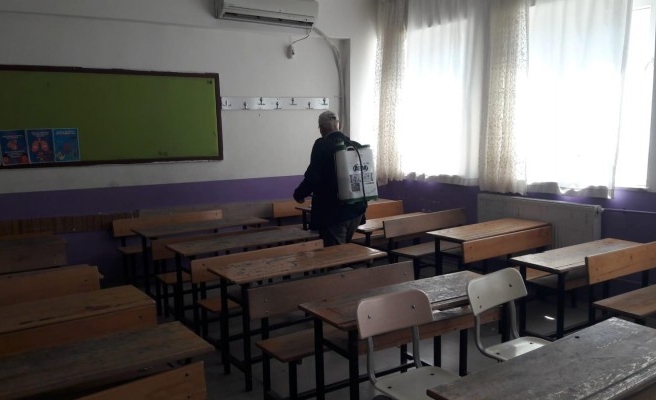Viranşehir'de LGS öncesi okullar dezenfekte edildi