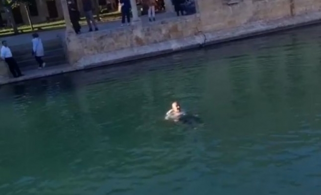 İkinci defa Balıklıgöl'e atladı