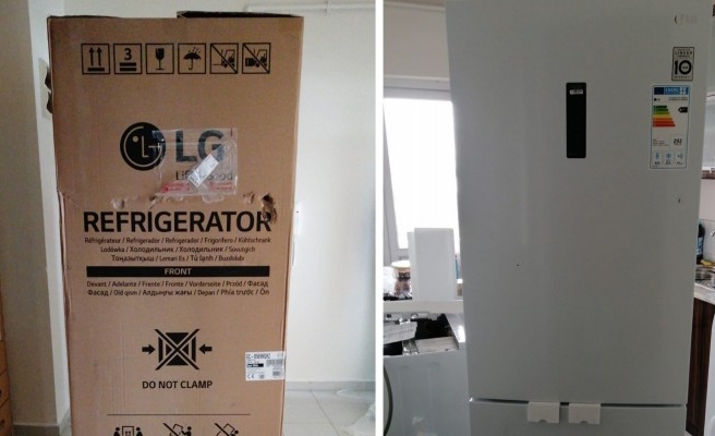 İnternetten aldığı buzdolabı hasarlı çıktı