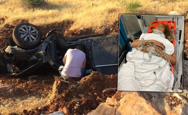 Uçuruma devrilen sürücünün tedavisi sürüyor