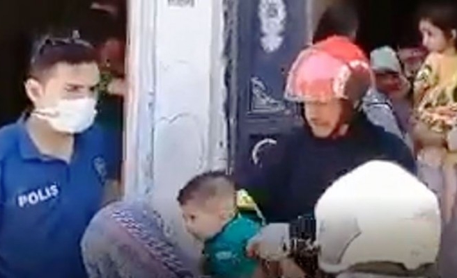 Yangında mahsur kalan çocuklar kurtarıldı