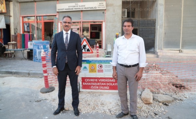 Eyyübiye’de doğalgaz çalışmaları sürüyor