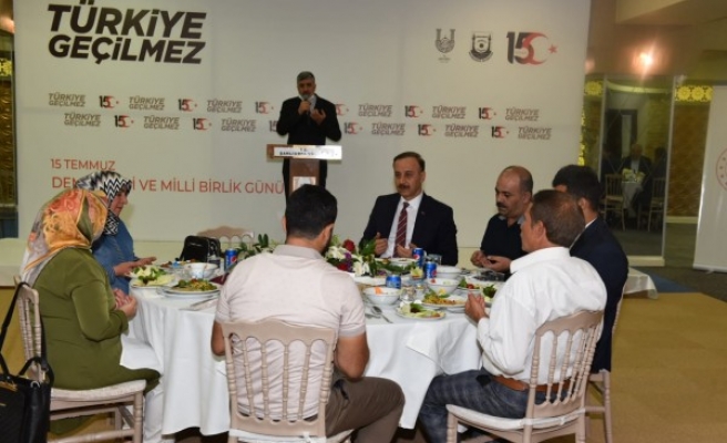 Şanlıurfa’da şehit yakınları ve gazilere yemek verildi
