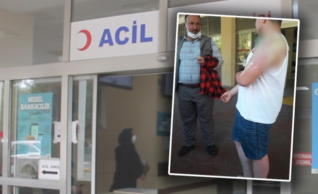 Üzerine kaynar su döküldü