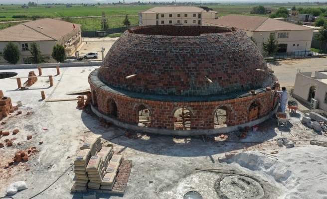 Harran'da cami yapım çalışmaları