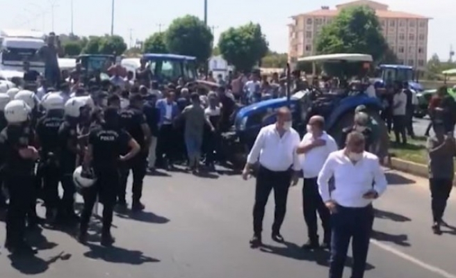 DEDAŞ protestosu: 18 çiftçi gözaltına alındı