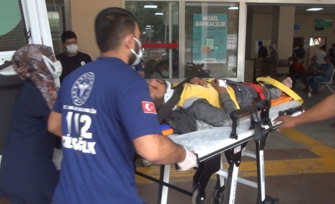 Dengesini kaybeden inşaat işçisi zemine çakıldı!