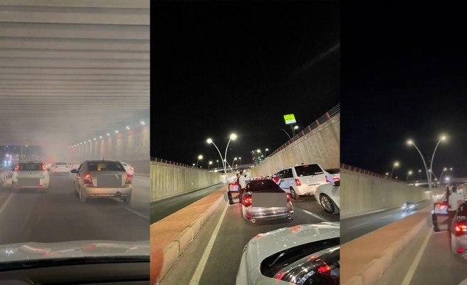 Urfa’da düğün konvoyu için yolu kapattılar!