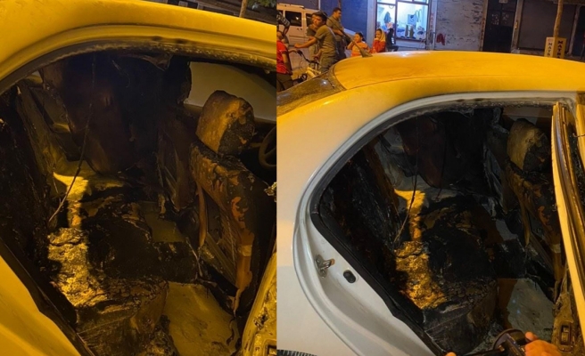 Park halindeki aracı kundakladılar!