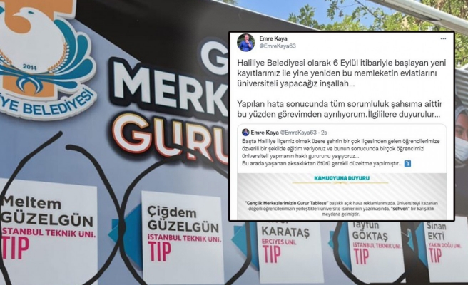 Tepki çeken hatanın sorumlusu görevinden istifa etti