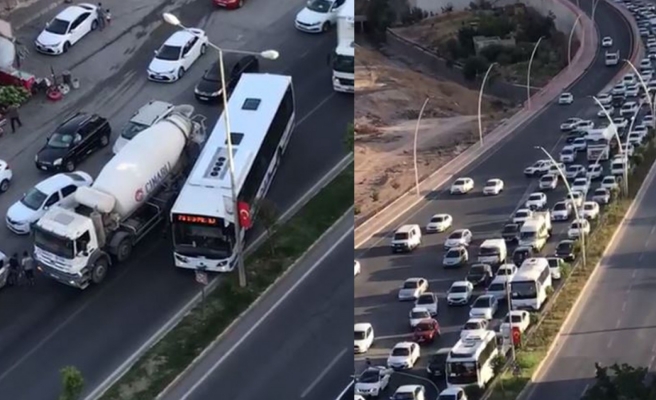 Mikser arızası Urfa'da trafiği felç etti!