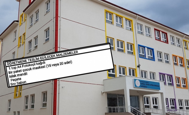 Urfa'da okullar velilerden maske ve temizlik malzemesi talep etti!