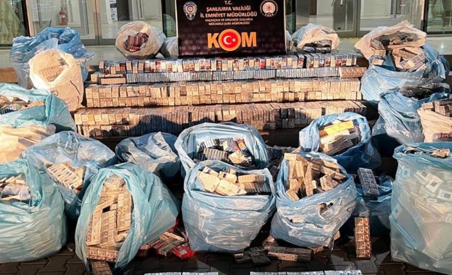Akçakale’de binlerce paket kaçak sigara ele geçirildi!
