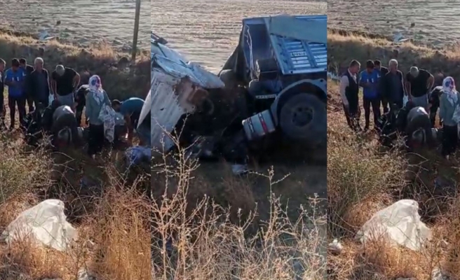 Siverek'te kamyon şarampole uçtu: 1 yaralı