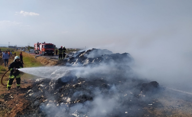 Şanlıurfa’da tonlarca pamuk kül oldu