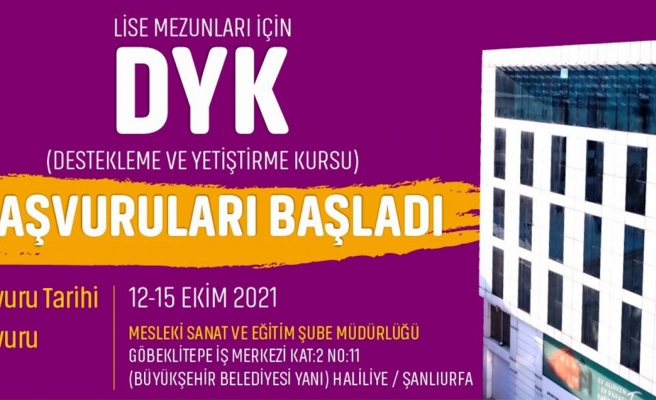 Şanlıurfa'da gençlere kurs desteği