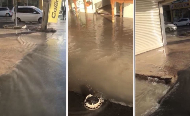 Urfa'da rögar taştı, cadde göle döndü