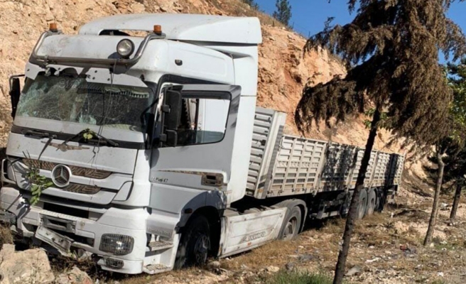 Şanlıurfa'da tır şarampole uçtu