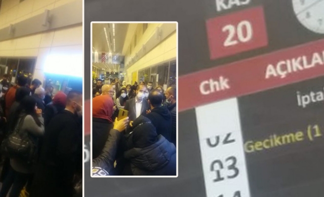 Urfa GAP Havalimanı'nda gerginlik! Yolcular slogan atıyor