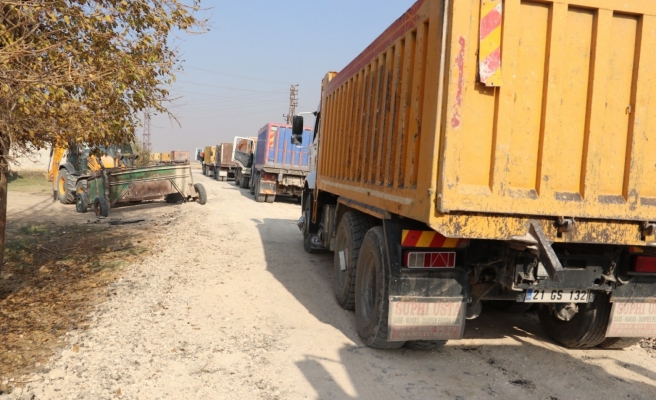 Akçakale'deki grup bağlantı yolunda çalışmalar başladı