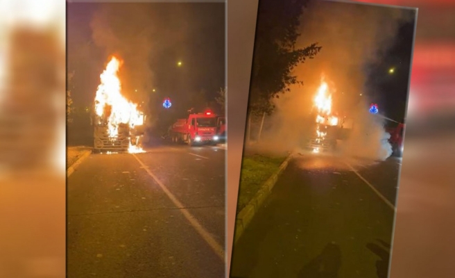 Şanlıurfa'da TIR alev alev yandı!