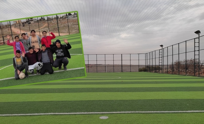 Öcalan’ın köyüne futbol sahası yapıldı