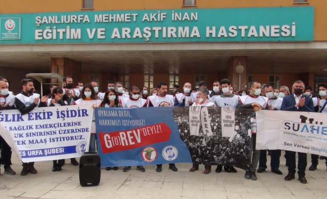 Şanlıurfa’da sağlıkçılar iş bıraktı
