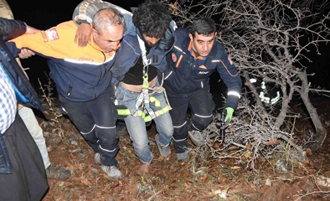 Siverek'te amatör dağcı iki gün mahsur kaldı