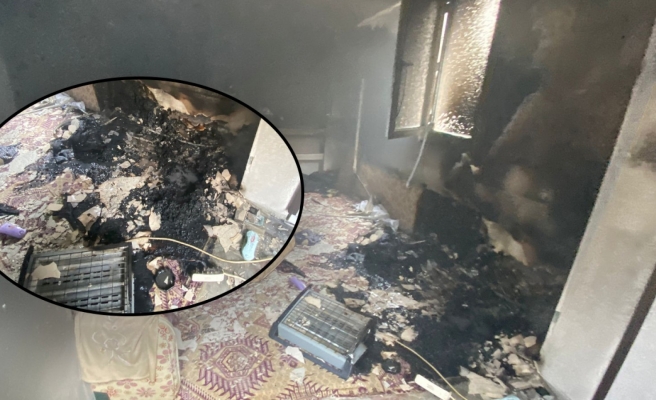 Yaşlı çiftin evi yangında kullanılmaz hale geldi!