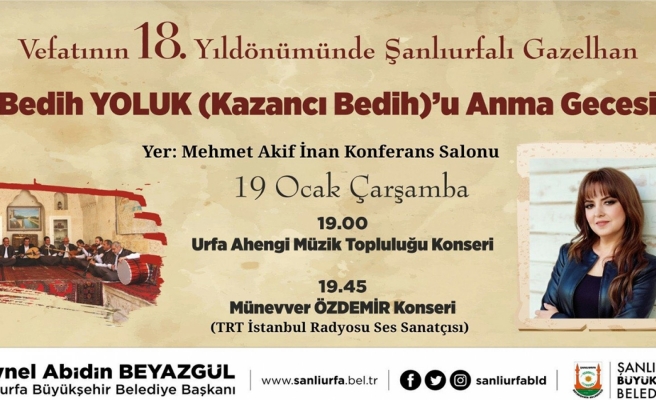 Kazancı Bedih türkü ve gazellerle anılacak