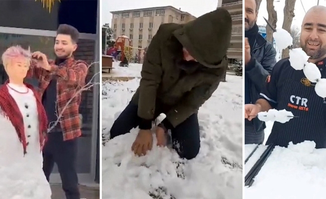 Şanlıurfa'ya has kar temalı paylaşımlar