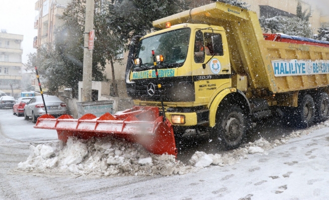Haliliye Belediyesi’nin karla mücadelesi kaldığı yerden devam