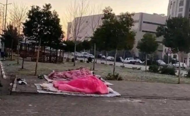 Hastane refakatçilerinin sokaktaki görüntüsüne tepki