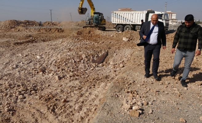 Akçakale'de su deposu inşaatına başlandı