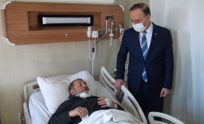 Vali Erin’den yaralıya geçmiş olsun ziyareti