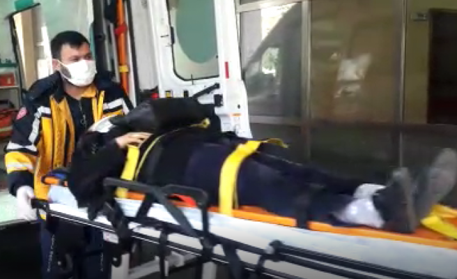 Kolunu iş makinesine kaptırdı!