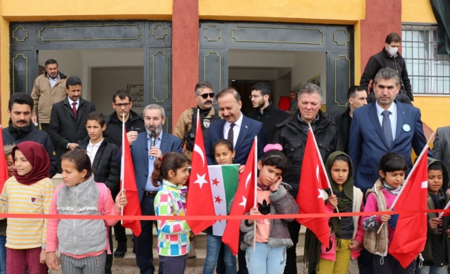 Onarılan okul hizmete girdi