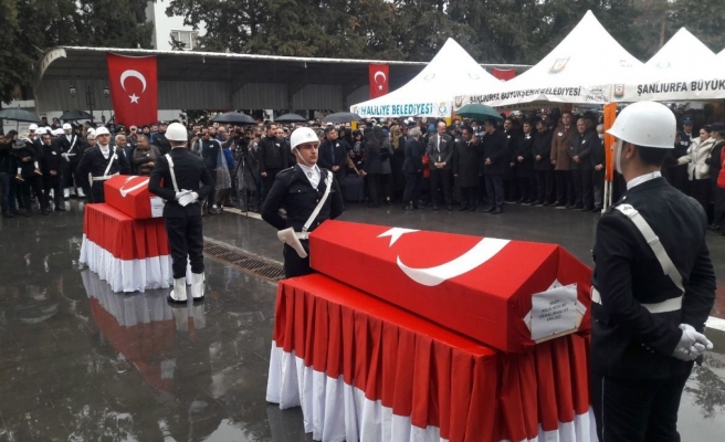 Şanlıurfa, şehit polislerini uğurladı