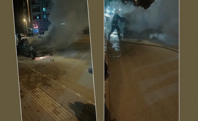 Urfa'da araç yolda alev aldı!